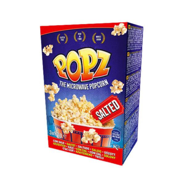Popz Microwave Popcorn Salted 90g