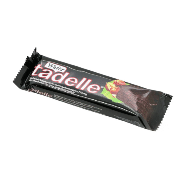 Tadelle Wafer Wafel mit Schokocream und Haselnussstücken füllung