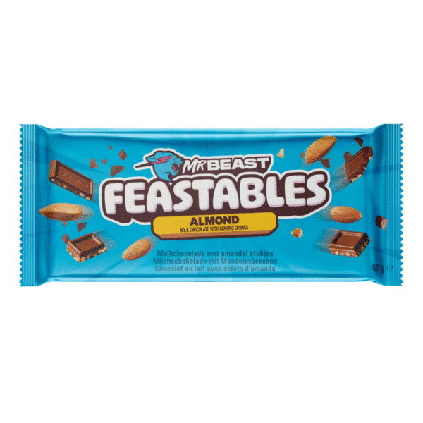 MrBEAST FEASTABLES MILK CHOCOLATE WITH ALMIND CUNKS60gr