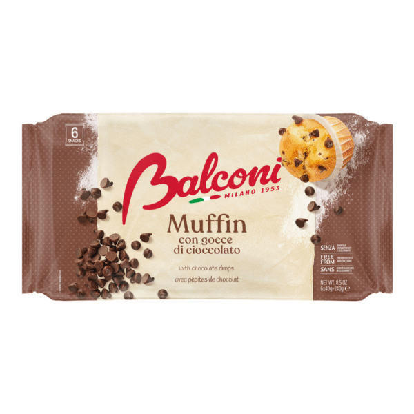 Balconi Muffin con gocce di cioccolato 240g