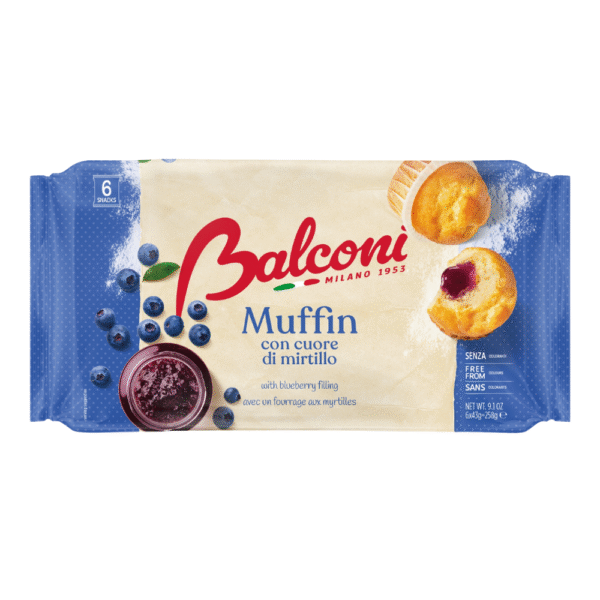 Balconi Muffin con cuore di mirtillo 258g