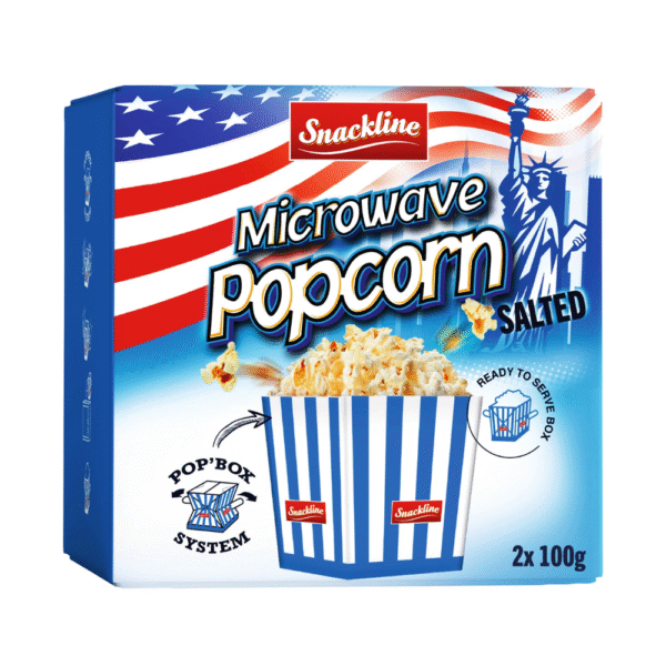 Popcorn Microwave Salted 2 x 100gr - Snackline