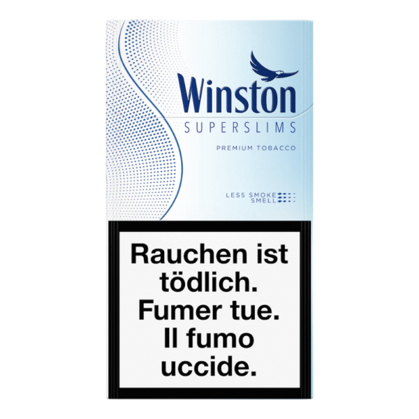 Winston Superslims blue box